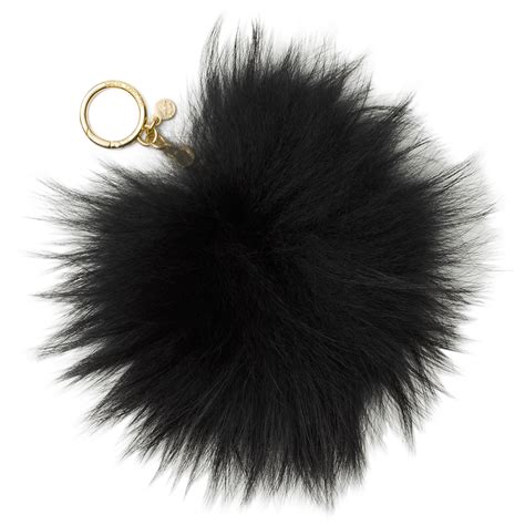 michael michael kors large fur pom pom key charm